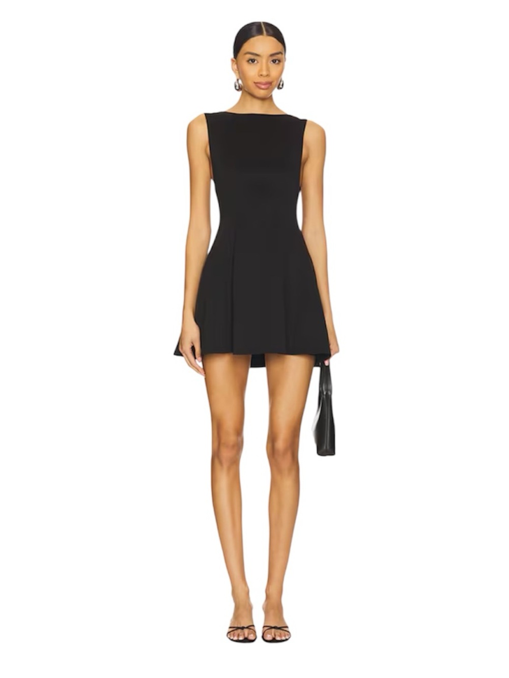 NWT All the Ways Sonya Flare Mini Dress in Black Boatneck Fit & Flare Size XL